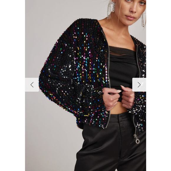 Ozzy Multi Sequin Zip Up Jacket - Picture 5 of 10